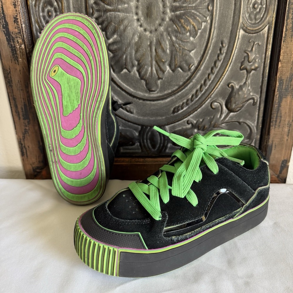 MSCHF Gobstomper Sour Edition Black/Green Men's Youth Size 6‎ US Skate Shoes